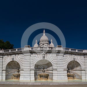 The Basilica of the Sacred Heart or Sacre-Coeur in Paris, France