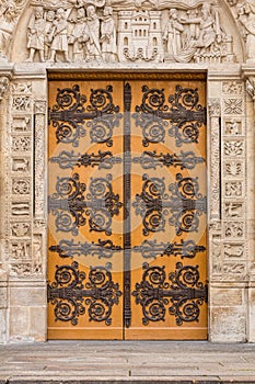 Basilica of Saint Denis: Architectural details. Paris, France