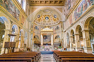 Basilica of Saint Lawrence in Damaso in Rome, Italy.