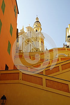 The basilica of Saint-Michel-Archange in Menton, the French Riviera