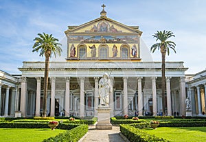 Basilica of Saint Paul outside the walls in Rome, Italy.