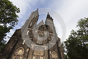 Basilica of Saint Peter and Paul Bazilika svatÃ©ho Petra a Pavla, Vysehrad, Prague, Czech Republic, Czechia