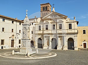 Basilica San Bartolomeo alle Isola, Tiberina island. Rome. Lazio, Italy.
