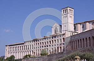 The basilica of san Francesco in Assisi photo
