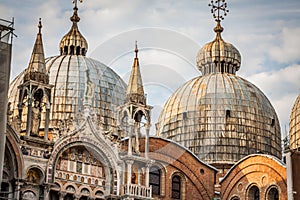 The Basilica of San Marco in St. Marks square in Venice, Italy