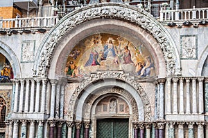 The Basilica of San Marco in St. Marks square in Venice, Italy