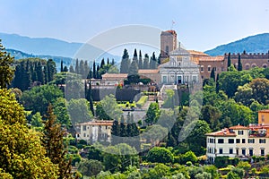 Basilica San Miniato al Monte in Florence, Italy photo