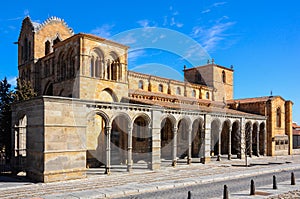 Saint Vincent`s Basilica in the city of Avila, Spain photo