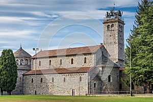 Historical church. Basilica S. Vittore IX C., Arsago Seprio, Italy photo