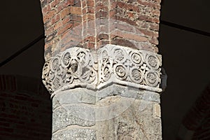 Basilica of Sant\'Ambrogio, ancient church in Milan, Italy.