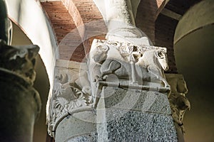 Basilica of Sant Ambrogio, detail of capitals