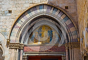 Basilica of Sant Feliu of Gerona, Costa Brava, Catalonia, Spain.