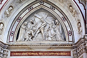Basilica Santa Croce Cross Mosaic Facade Florence