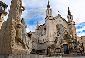 Basilica Santa Maria church in Vilafranca del Penedes, Catalonia, Spain photo
