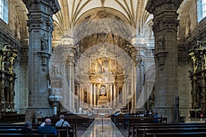 Basilica of Santa Maria del Coro in San Sebastian - Donostia, Spain
