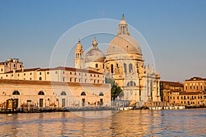Basilica of Santa Maria della Salute on Grand Canal, Venice, Italy