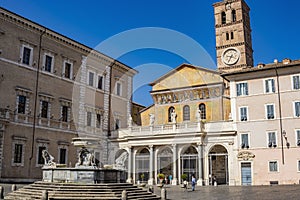 The basilica of Santa Maria in Trastevere