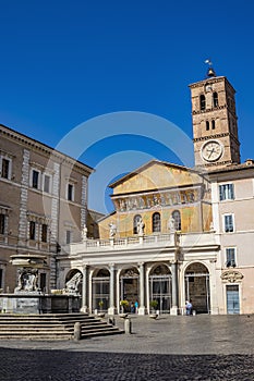 The basilica of Santa Maria in Trastevere