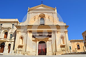 Basilica Santissimo Salvatore e Torre Belvedere Noto Sicily Italy