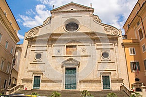 The Basilica of St. Augustine in Rome city. Sant`Agostino is a Roman Catholic church photo