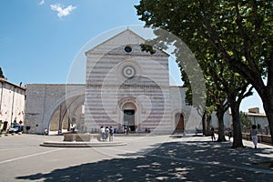 The Basilica of St Claire Santa Chiara, Assisi, Italy