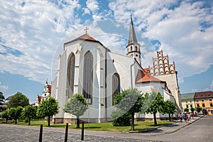 Large gothic church in the center of Levoca, Slovakia