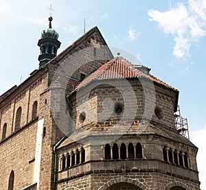 Basilica St Procopius in Trebic monastery Czech Republic