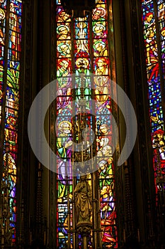 Basilica Stained Glass De Krijtberg Church Amsterdam Netherlands photo