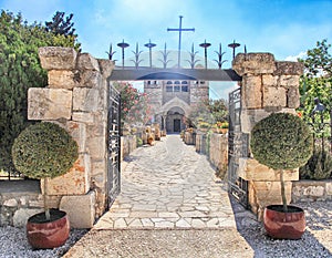 Basilica of the Transfiguration, Mount Tabor, Galilee, Israel photo