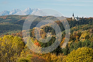 Basilica of the Visitation of the Virgin Mary on top of the Marianska hill, Slovakia