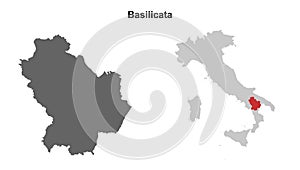 Basilicata outline map