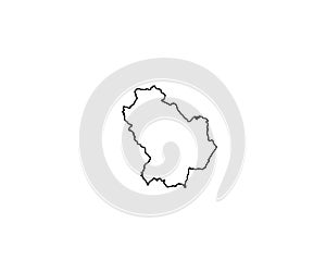 Basilicata outline map Mexico state