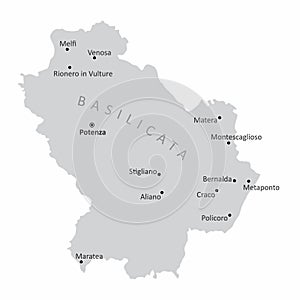 Basilicata region map