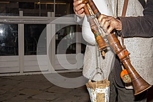 Basilicata Shepherd who Plays the Bagpipe during the Christmas Season