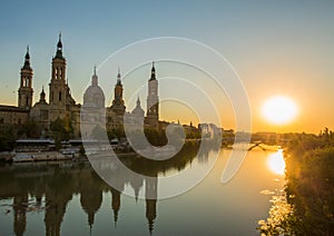 The Basilicaâ€“Cathedral evening sunset view