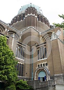 Basilique du Sacre-Coeur (Sacred Heart Basilica) in Brussels, Belgium. Details