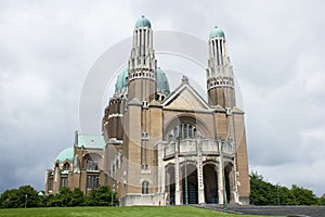 Basilique du Sacre-Coeur (Sacred Heart Basilica) in Brussels, Belgium. Inside view