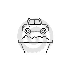 Basin car carwash icon. Element of car wash thin line icon