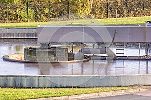 Basin of a sewage treatment plant