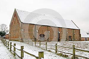Basingstoke Great Barn in Snow