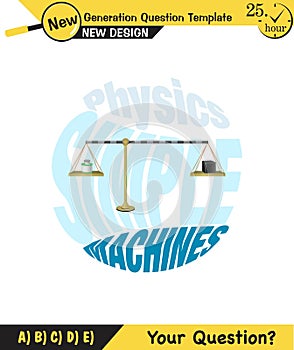 Physics, equal arm scales, next generation question template