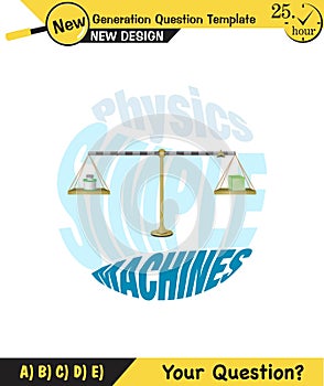 Physics, equal arm scales, next generation question template