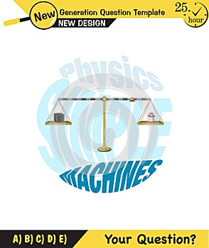 Physics, equal arm scales, next generation question template