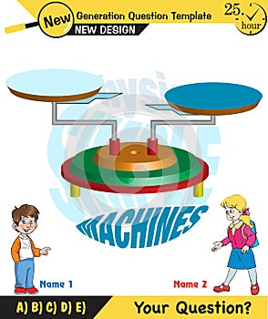 Physics, equal arm scales, next generation question template