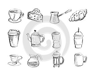 Hand-Drawn Coffee Doodles photo