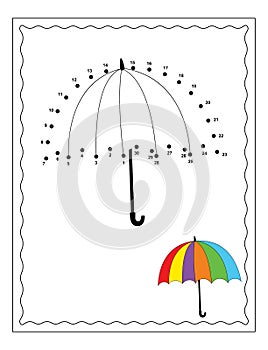 Umbrella coloring page photo