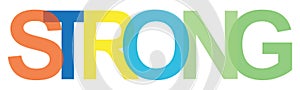 colorful strong on white