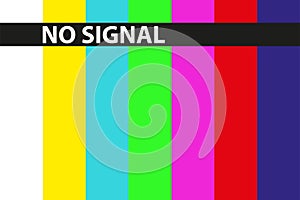 no signal sign on white