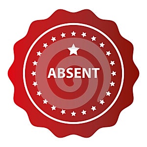 absent stamp on white