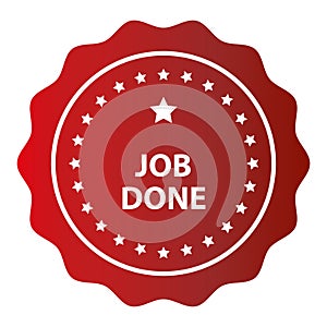 job done stamp on white